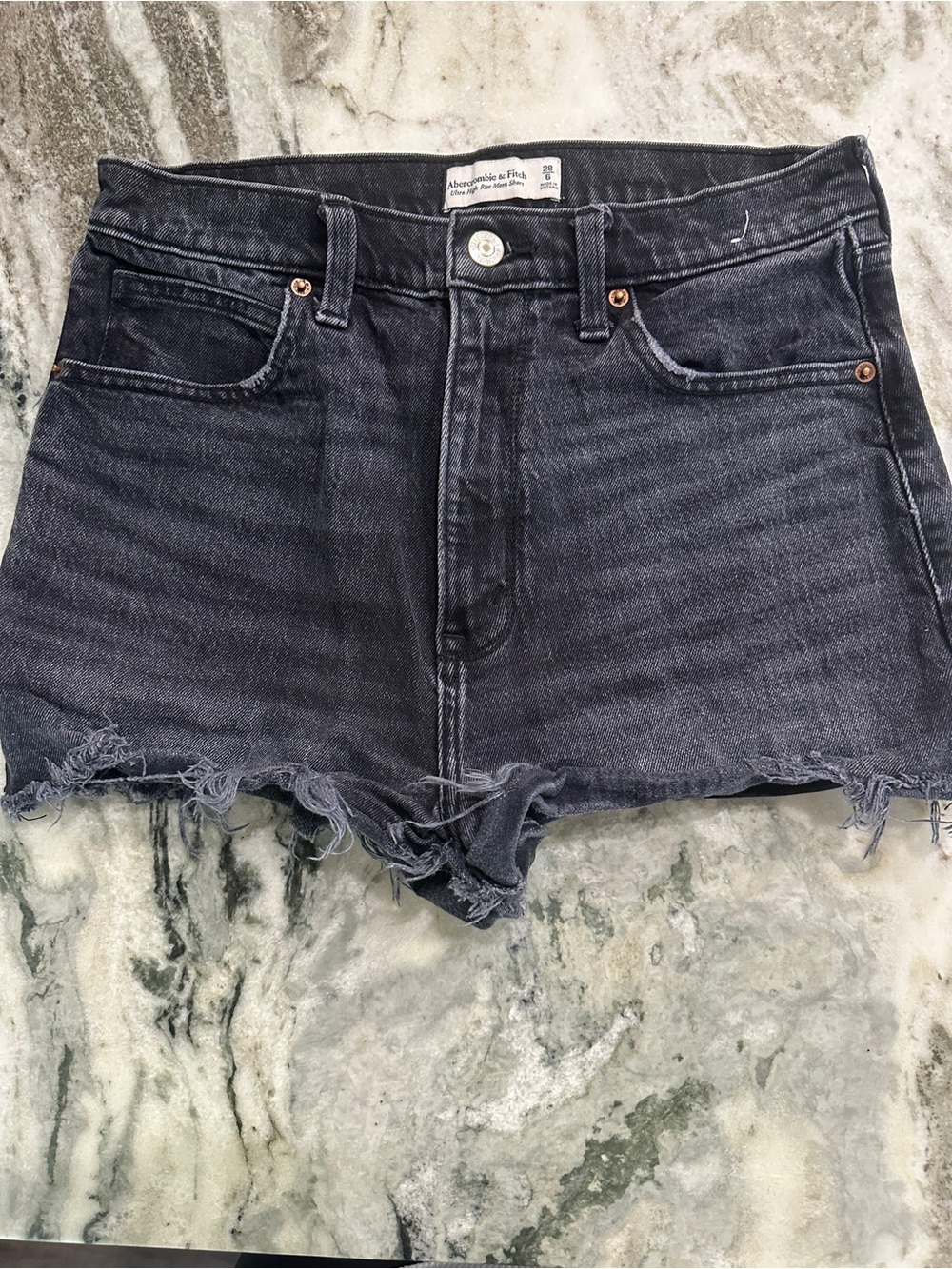 Abercrombie & Fitch ultra high rise mom shorts